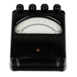 [00074] Amperemeter 2 / 10 / 50 mA, Drehspulmesswerk mit Gleichrichterdiode (f�r Wechselstrom); Hartmann & Braun; ca. 1946