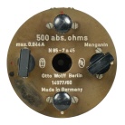 [01031] Pr�zisionswiderstand N85-7a45 (Exportversion), 500 Abs. Ohm; Otto Wolff, 1960
