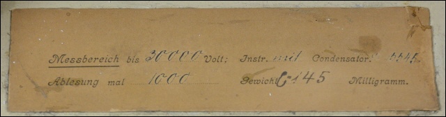 [00228] Quadrant Electrometer, ELektrostatisches Voltmeter;  Siemens & Halske; um 1890