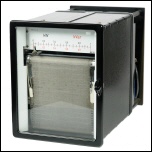 [00446] Leistungsschreiber fr Drehstrom (Bauform ERN12) mit einem Messwerk (Metallpapier-Linienschreiber) in Lederkoffer, dazu gehrend der passende Vorwiderstand 00447; AEG; 1973